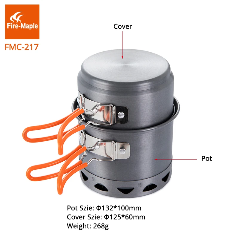 Camping Cooking Pot Set - Fire Maple Camping Cookware Set Portable