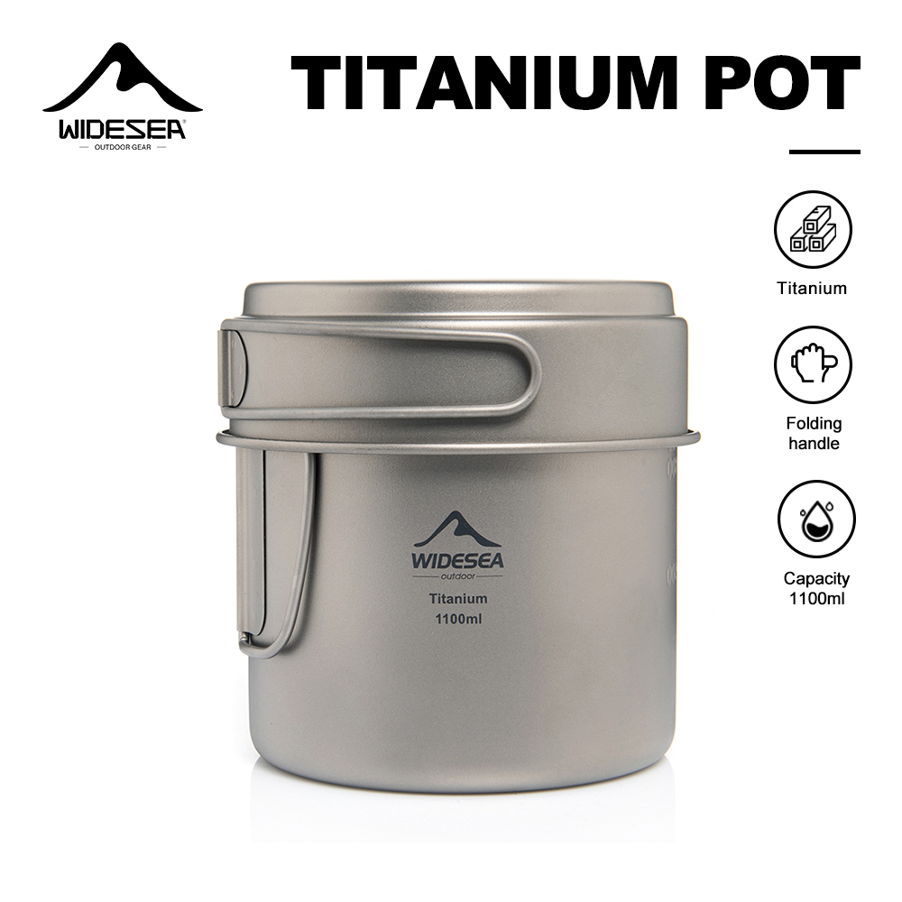 Camp Cutting Board - Widesea Ultralight Titanium Camping Pot 1100ml