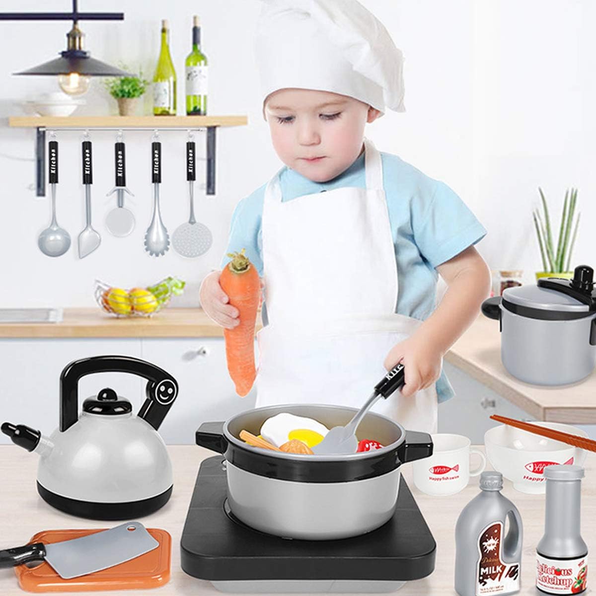 Camping Cooking With Kids - Kids Kitchen Toy Set Toddler Pretend