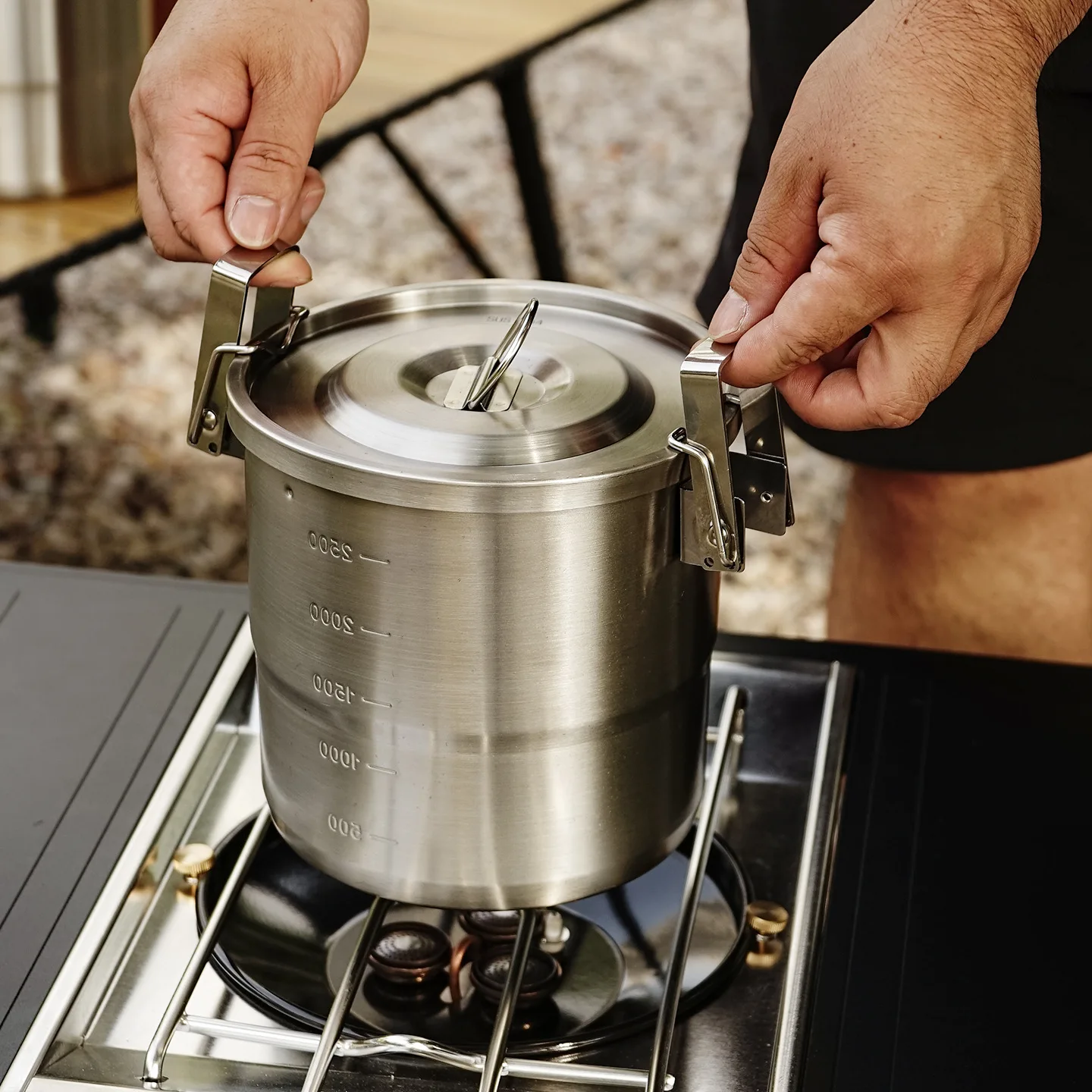 Camping Cooking Full Set - Outdoor Camping 304 Stainless Steel Portable