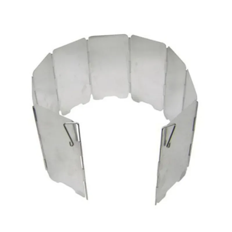 Camping Cooking Windscreen - 9 Plates Foldable Gas Stove Windshield