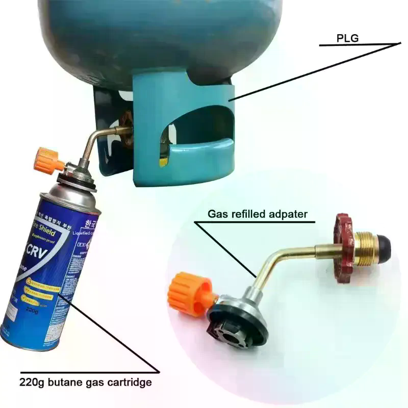 Camping Cooking Hob - Gas Butane Cylinder Tank Refill Connector