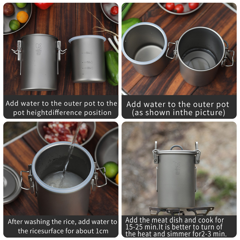 KEITH Pure Titanium Rice Cooke - огляд і ціна Camping Cooking Hardware
