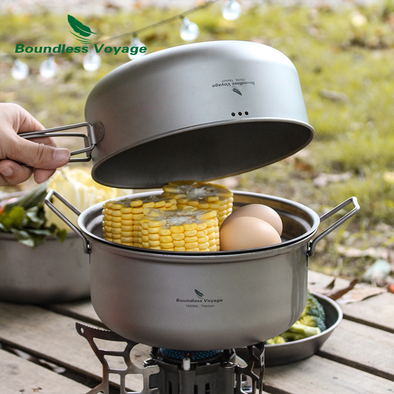 Boundless Voyage Titanium Stea - огляд і ціна Camping Cooking Pot Set