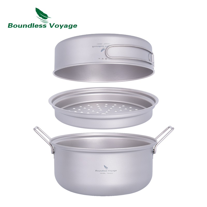 Boundless Voyage Titanium Stea - огляд і ціна Camping Cooking Pot Set