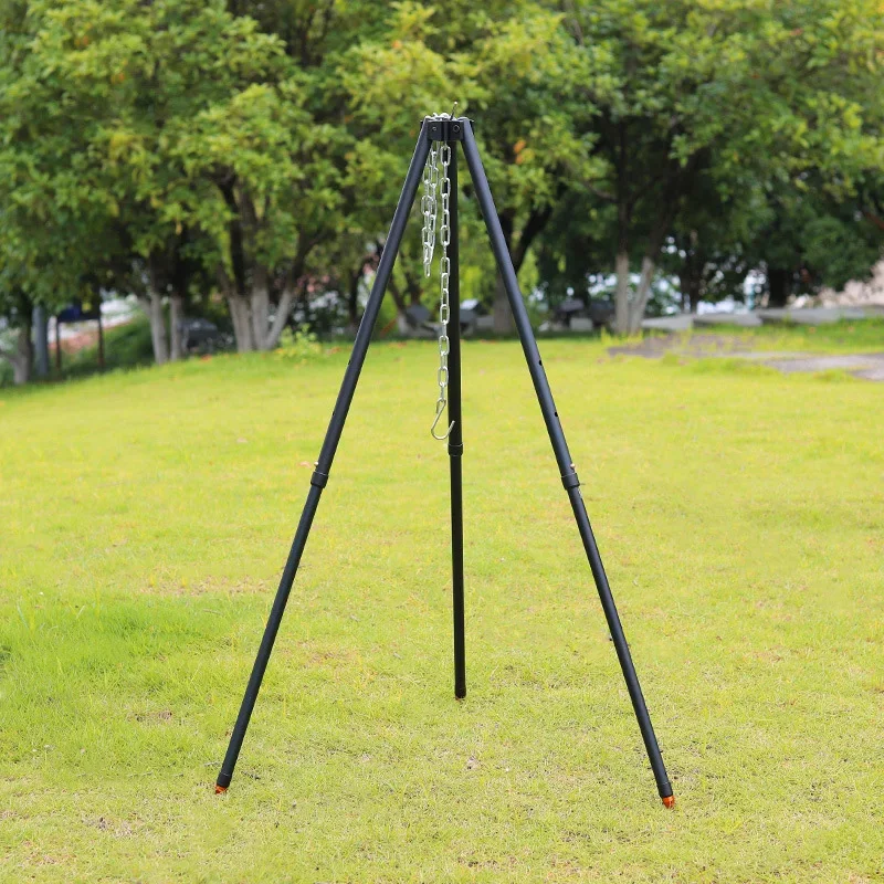 1Pc Outdoor Bonfire Tripod Cam - огляд і ціна Camping Cooking Pot Tripod