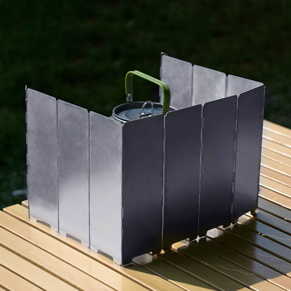 10 Plates Foldable Gas Stove W - огляд і ціна Camping Cooking Windscreen