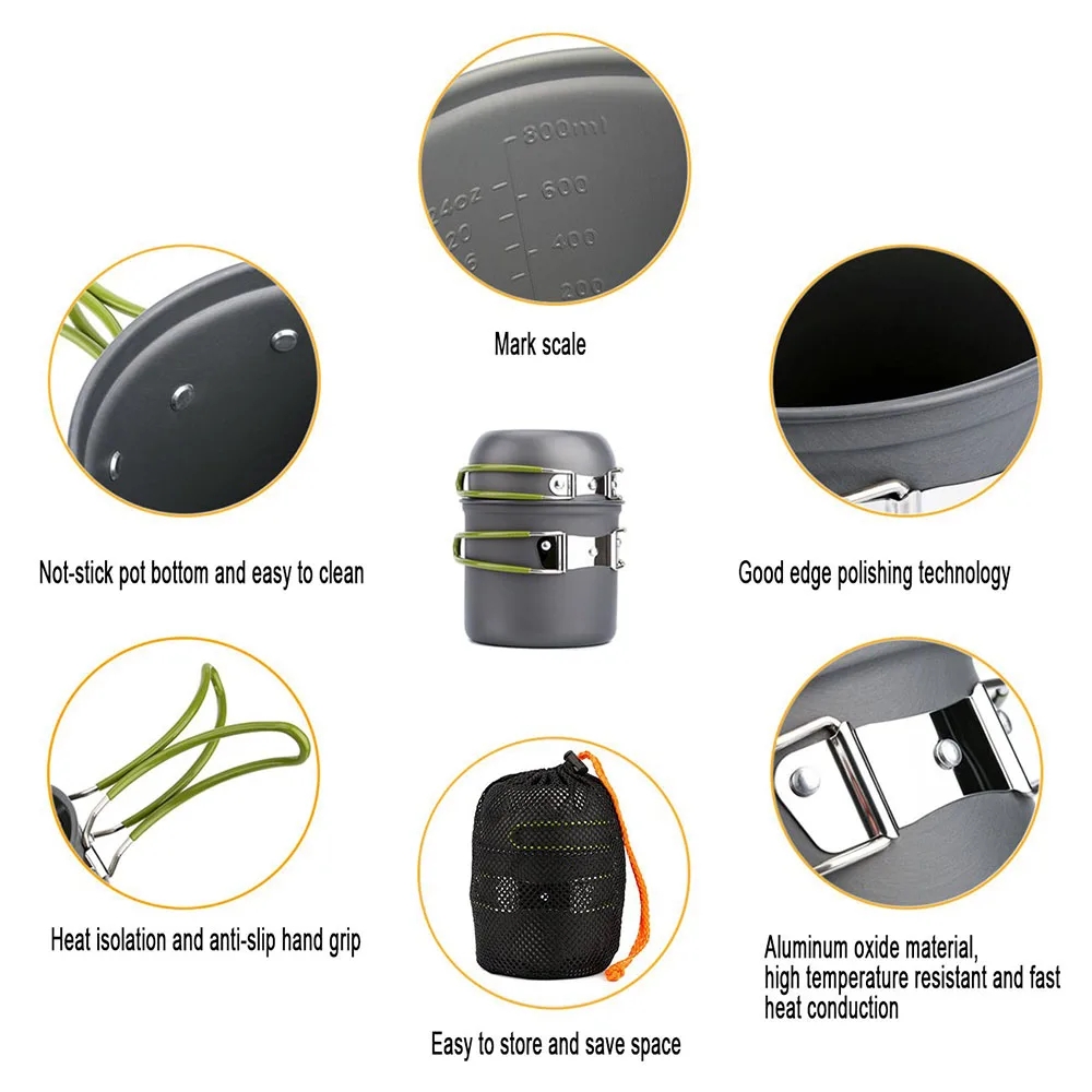 Camping Cookware Mess Kit Ultr - огляд і ціна Camping Cooking Essentials