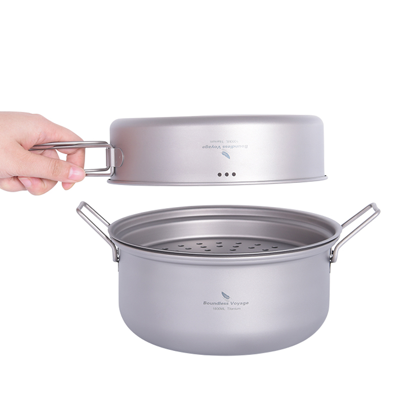 Boundless Voyage Titanium Stea - огляд і ціна Camping Cooking Pot Set
