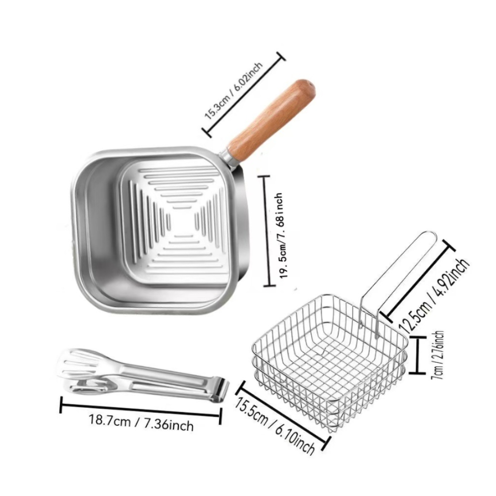 1 Set 316 Stainless Steel Squa - огляд і ціна Camping Cooking Set Detachable Handle