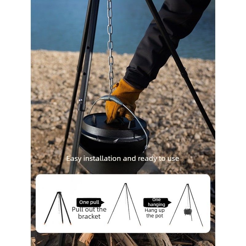 Aluminum Alloy Hanging Pot Bra - огляд і ціна Camping Cooking Pot Tripod