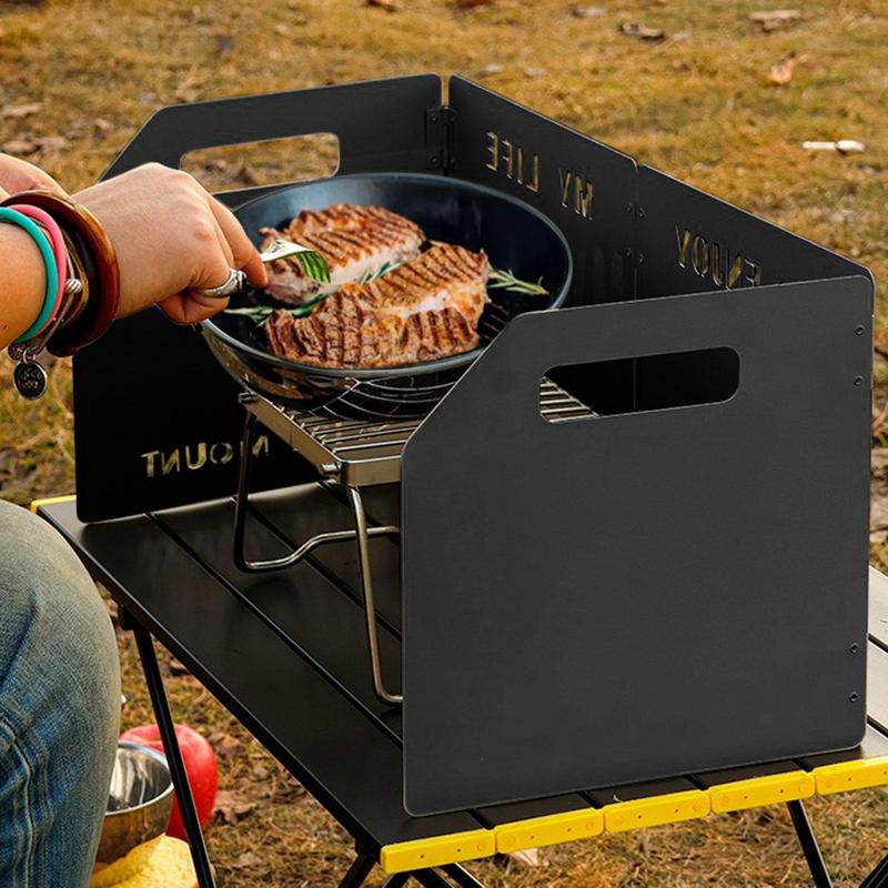 Four-Fold Gas Stove Wind Shiel - огляд і ціна Camping Cooking Windscreen