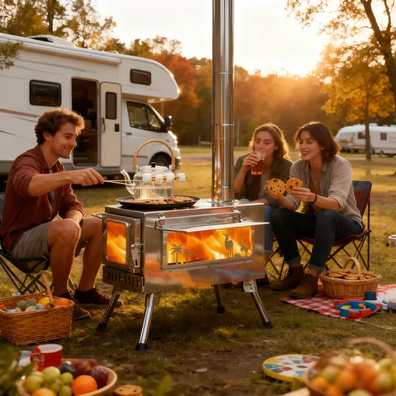 Outdoor Wood Burning Tent Stov - огляд і ціна Camping Cooking System