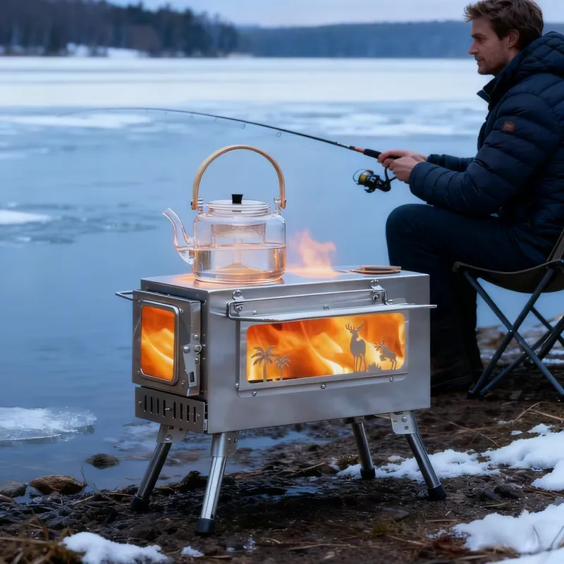 Outdoor Wood Burning Tent Stov - огляд і ціна Camping Cooking System