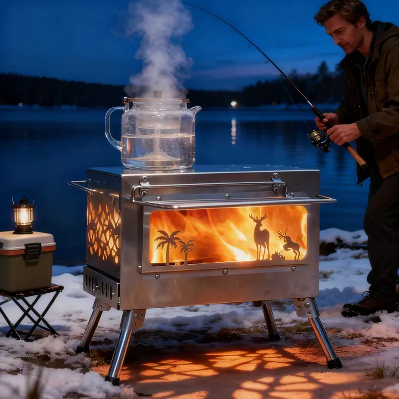 Outdoor Wood Burning Tent Stov - огляд і ціна Camping Cooking System