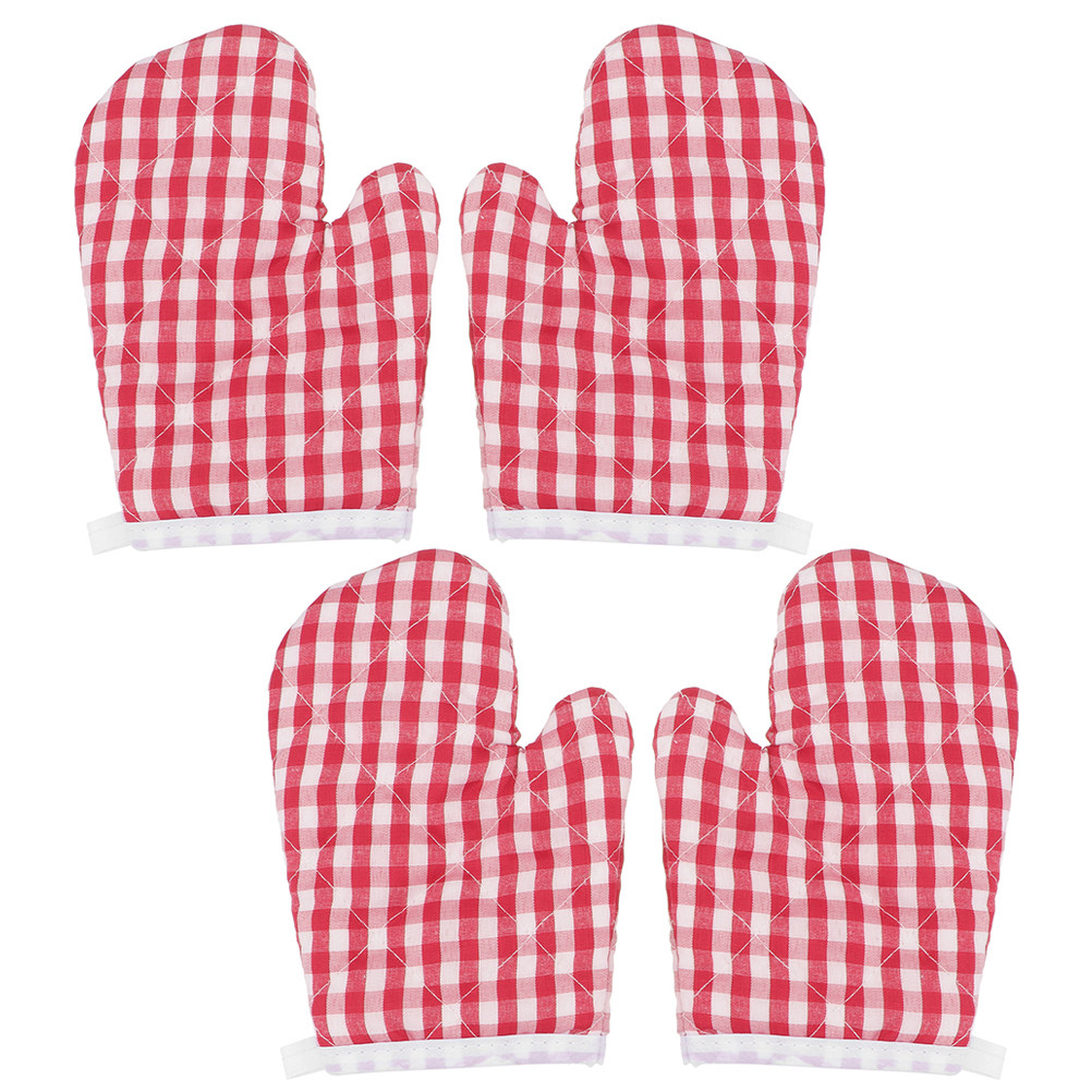 4Pcs Kids Baking Mittens Heat  - огляд і ціна Camping Cooking With Kids