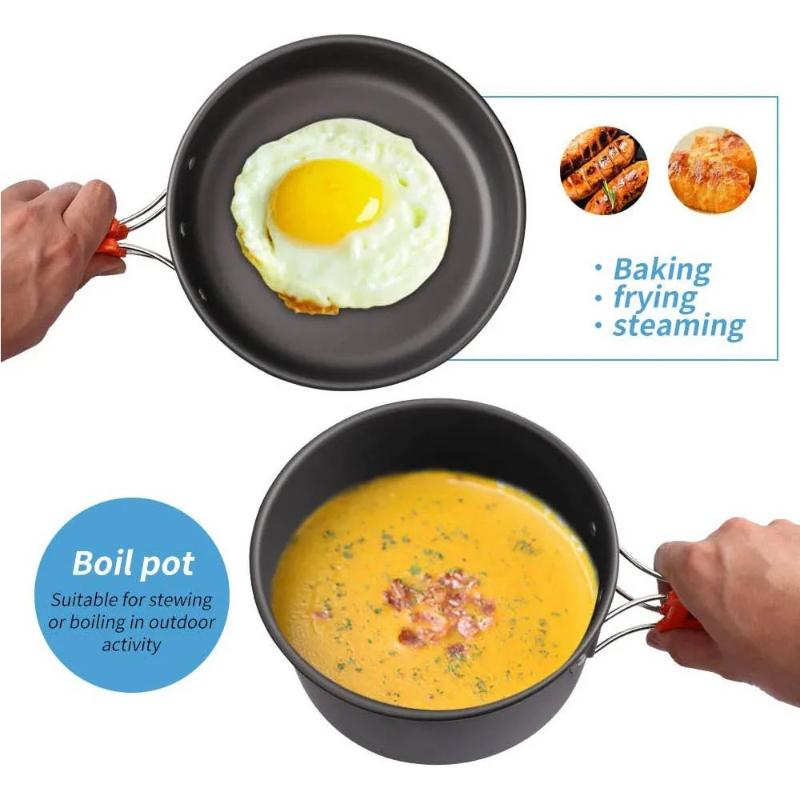 Camping Cooking Set, Outdoor K - огляд і ціна Camping Cooking Pot Set