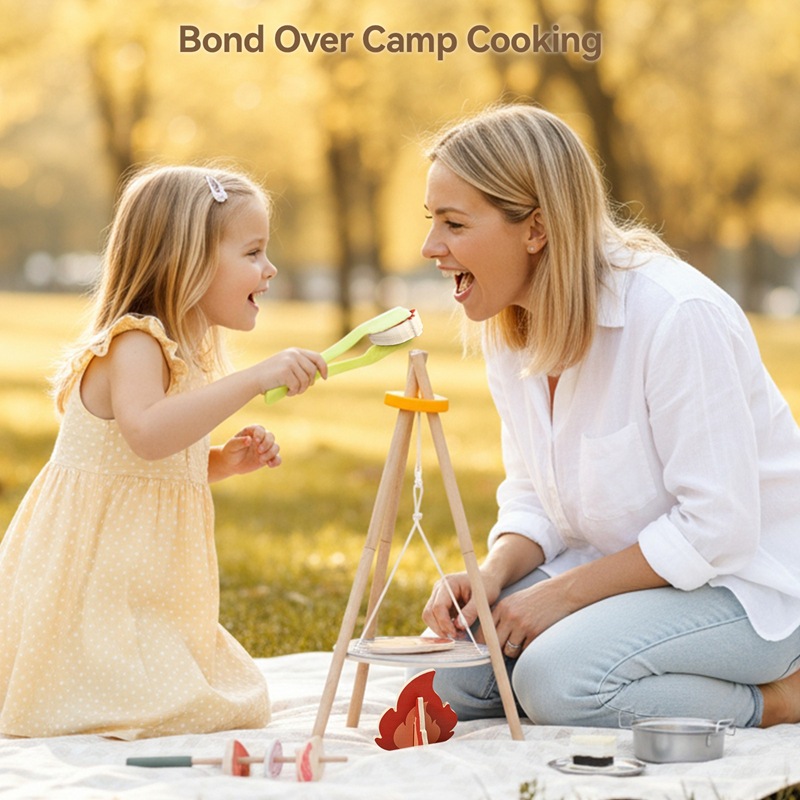 Wooden Kids Camping Barbecue T - огляд і ціна Camping Cooking With Kids