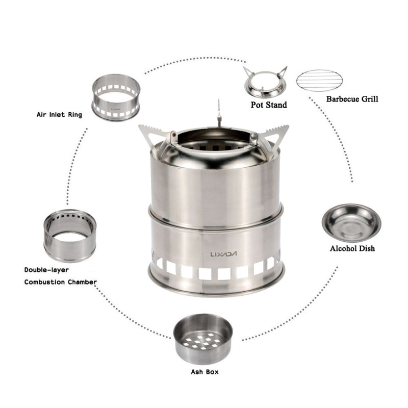 Lixada Stainless Steel Wood St - огляд і ціна Camping Cooking Grate
