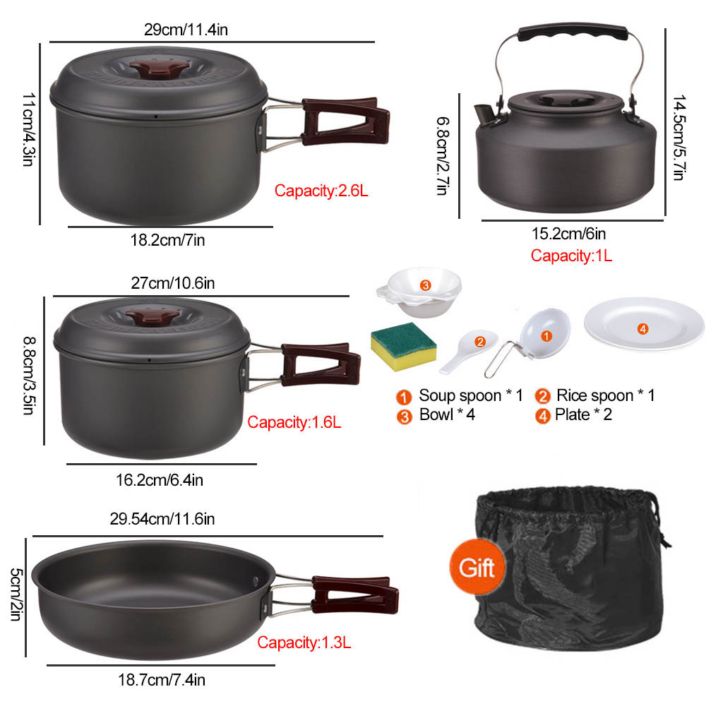 Outdoor cooking 3-4 person pic - огляд і ціна Camping Cooking Pot Set