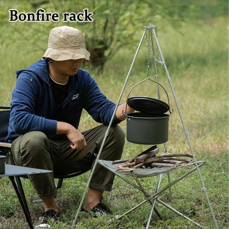 Camping Bonfire Tripod Portabl - огляд і ціна Camping Cooking Pot Tripod
