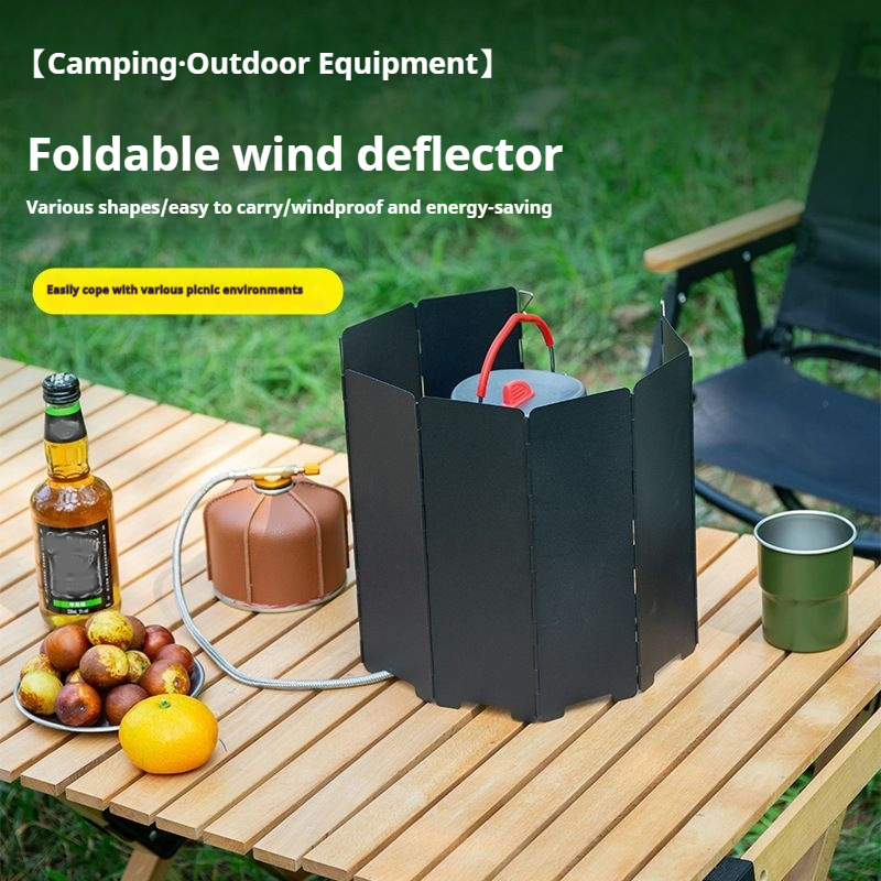 10 Plates Gas Stove Wind Shiel - огляд і ціна Camping Cooking Windscreen