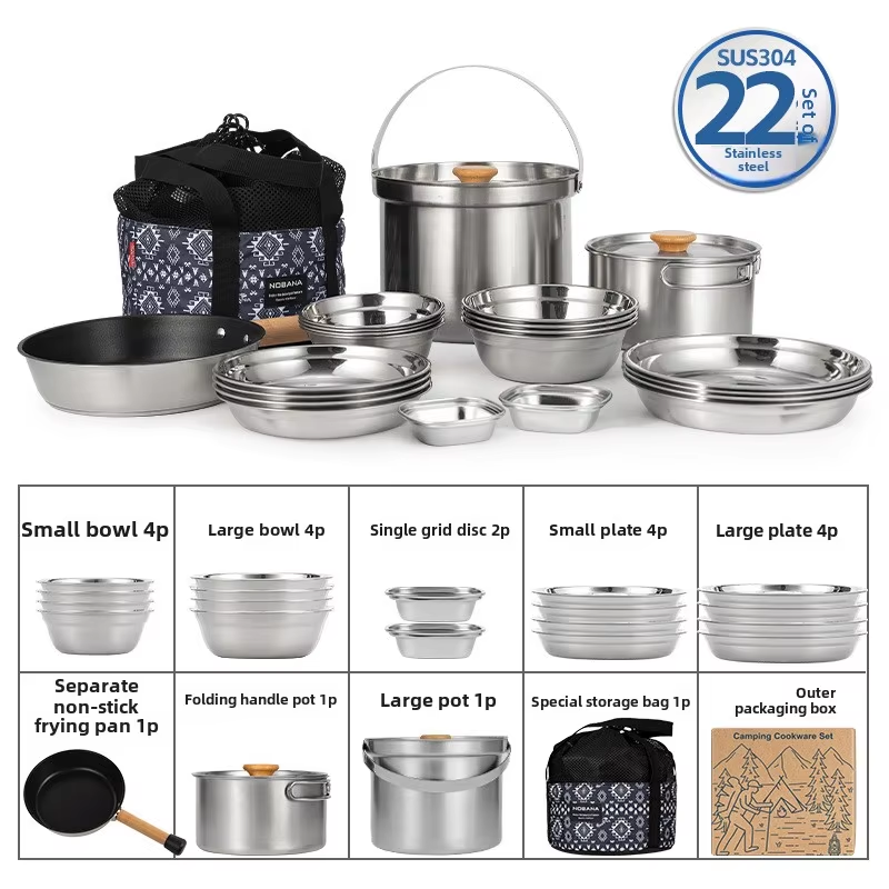 NOBANA Newest Outdoor Stainles - огляд і ціна Camping Cooking Hardware