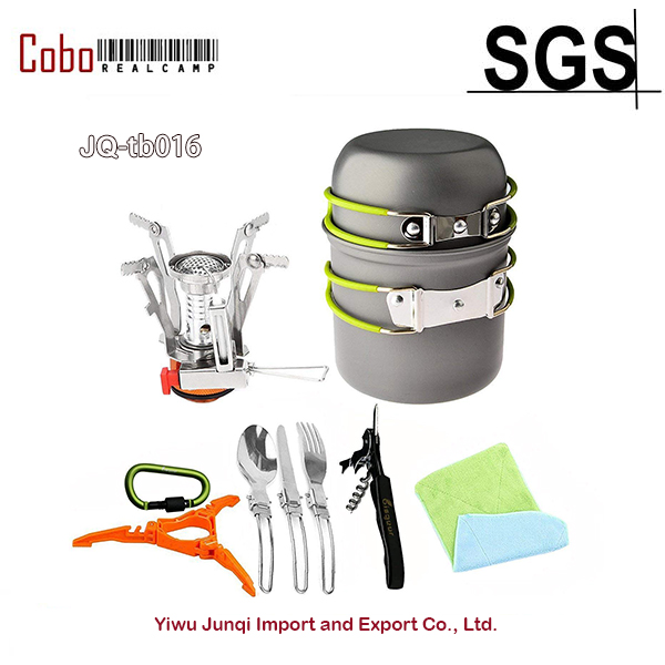 12-17Pcs Camping Cookware Stov - огляд і ціна Camping Cooking Pot Tripod