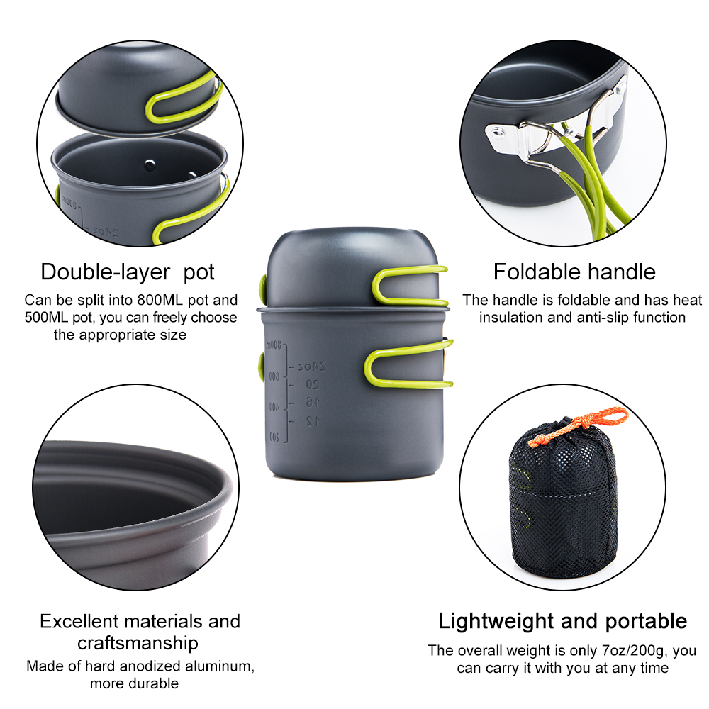 Widesea Ultralight Camping Coo - огляд і ціна Camping Cooking Pot Set