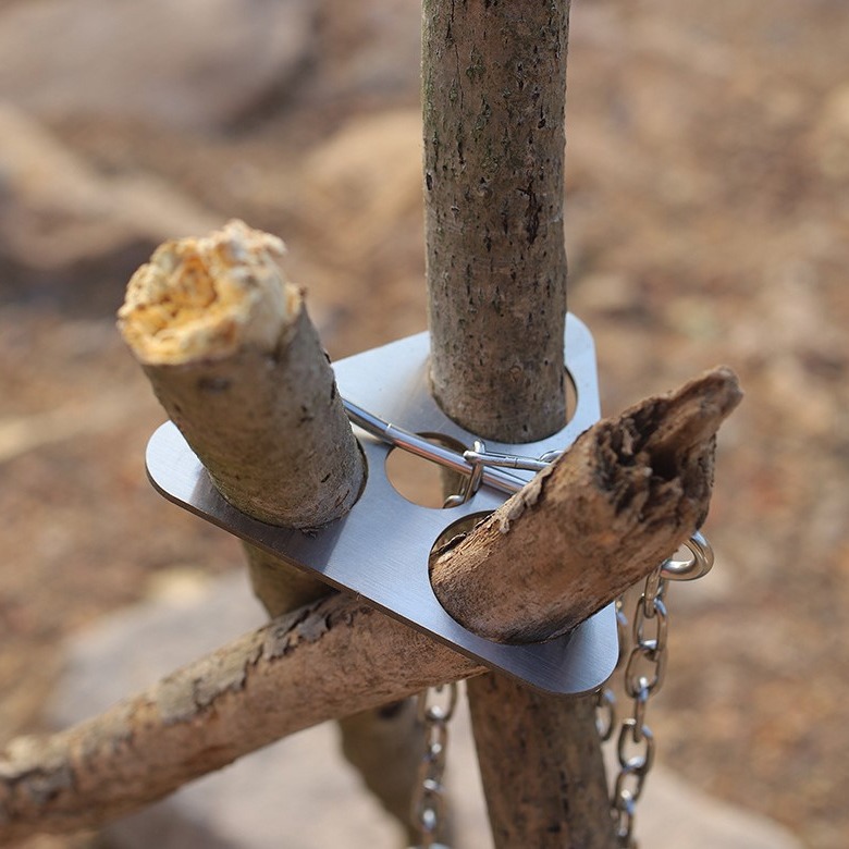 Stainless Steel Camping Tripod - огляд і ціна Camping Cooking Pot Tripod