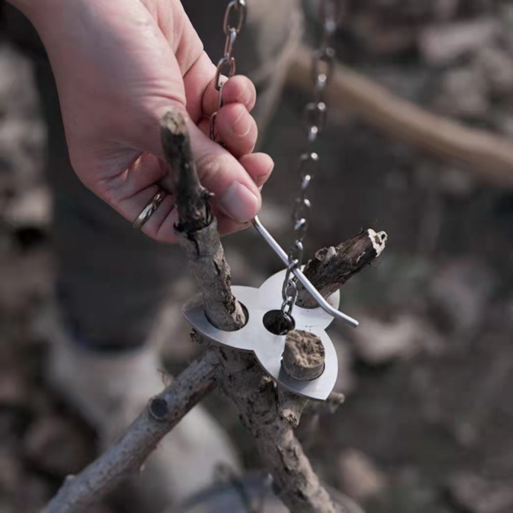 Stainless Steel Camping Tripod - огляд і ціна Camping Cooking Pot Tripod