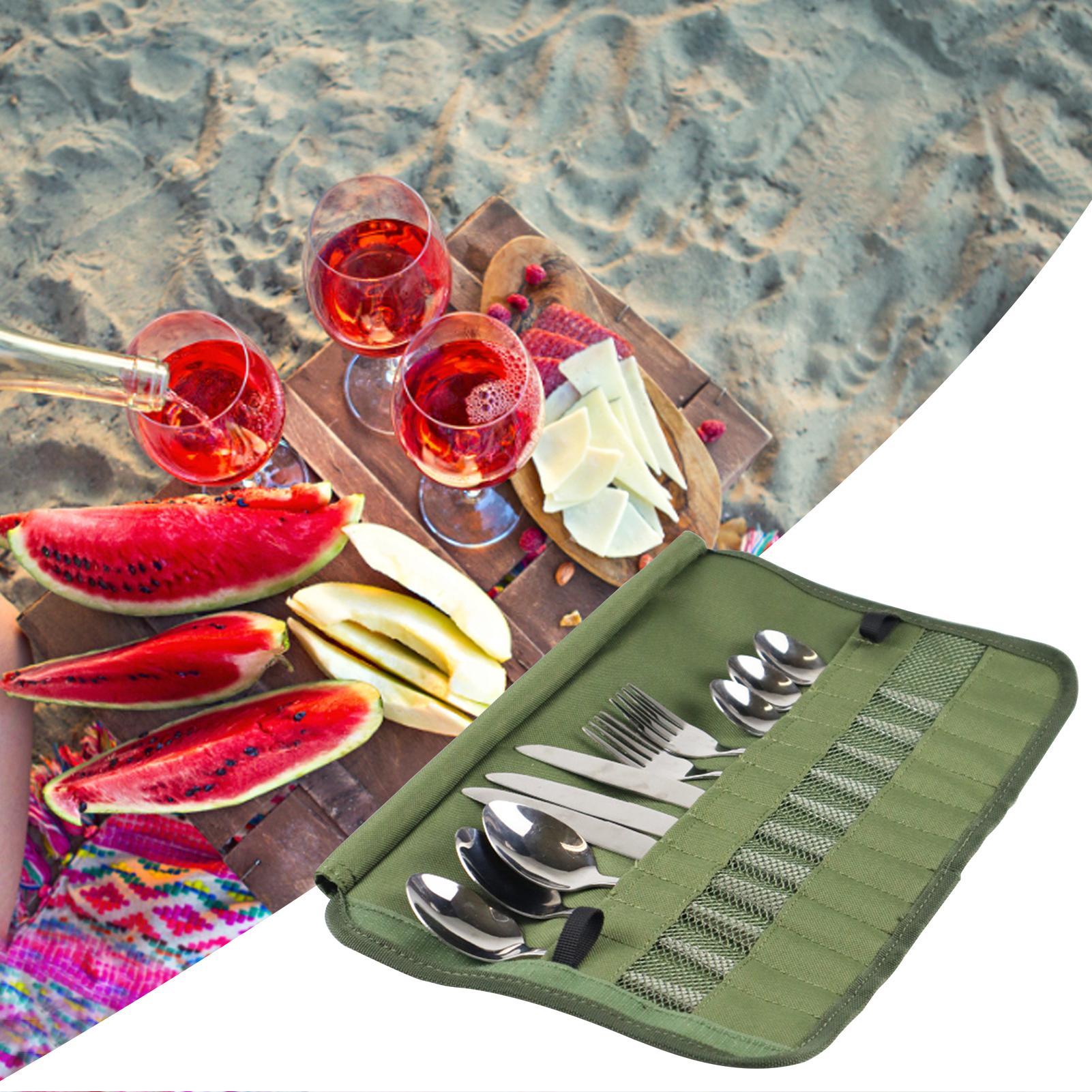 Camping Tableware Roll Bag Cam - огляд і ціна Camping Cooking Utensil Bag