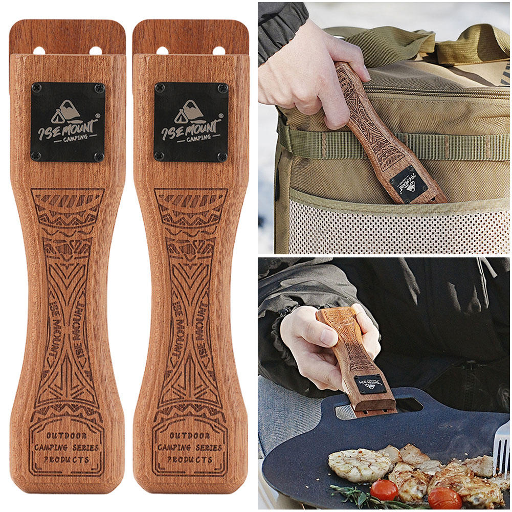 1pc Outdoor Natural Wood Grill - огляд і ціна Camping Cooking Set Detachable Handle