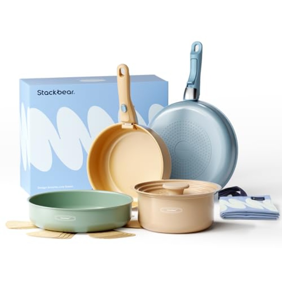 Ceramic Cookware Set, Detachab - огляд і ціна Camping Cooking Set Detachable Handle