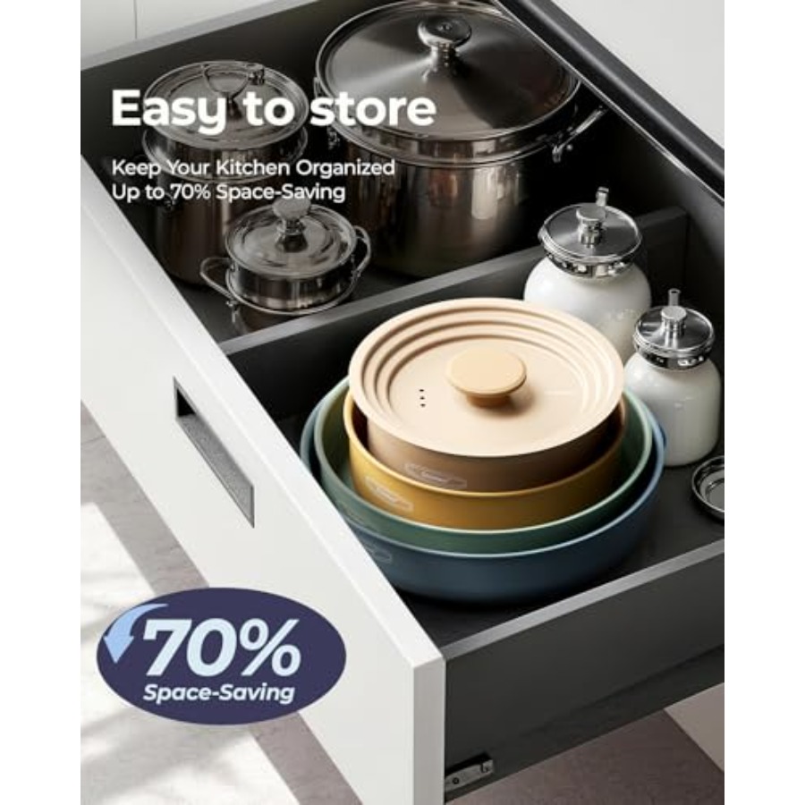 Ceramic Cookware Set, Detachab - огляд і ціна Camping Cooking Set Detachable Handle