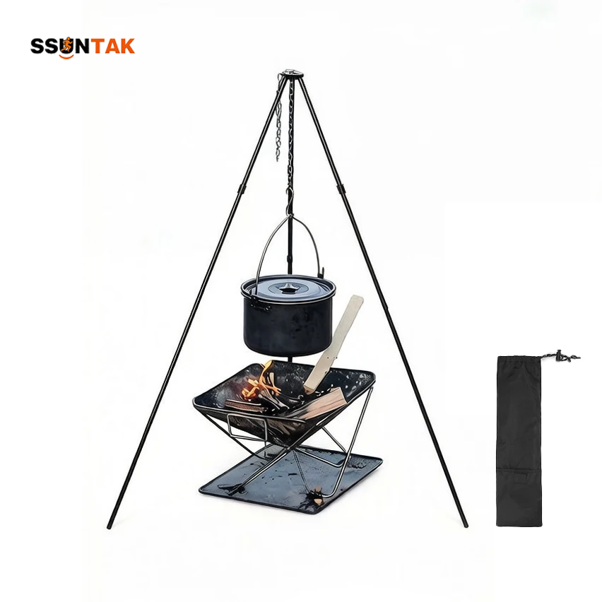 SSUNTAK Portable Detachable Ca - огляд і ціна Camping Cooking Pot Tripod