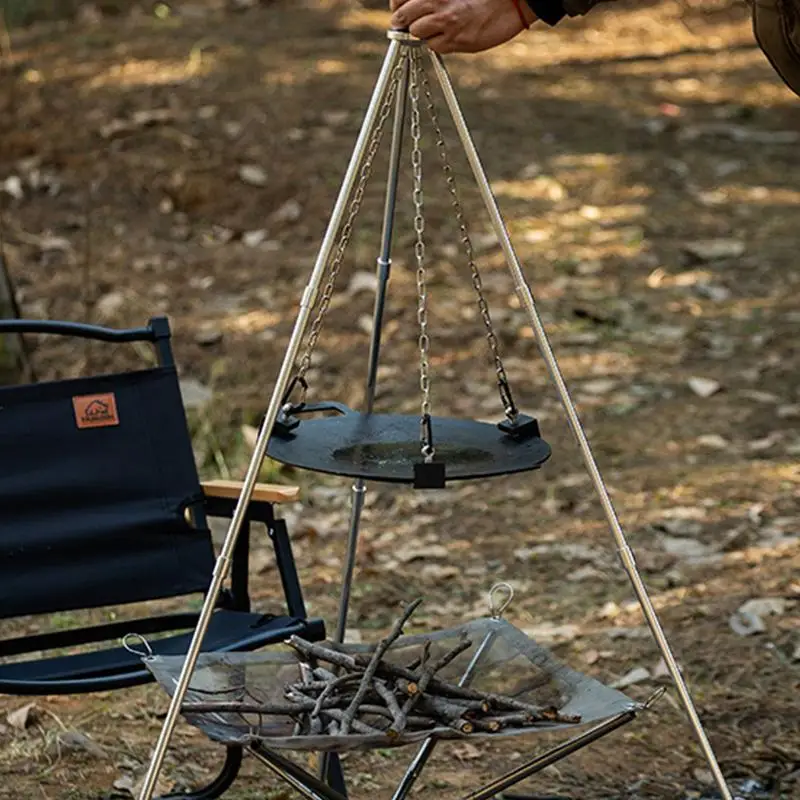 Aluminum Camping Bonfire Tripo - огляд і ціна Camping Cooking Pot Tripod
