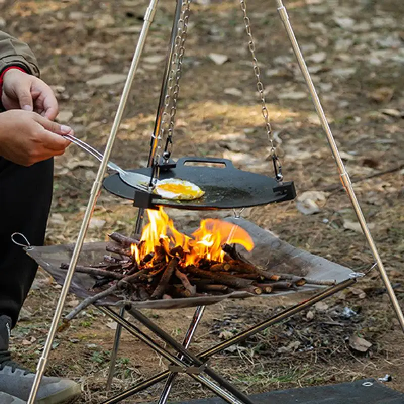 Aluminum Camping Bonfire Tripo - огляд і ціна Camping Cooking Pot Tripod