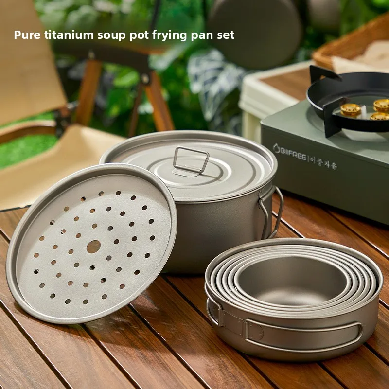 Titanium Outdoor Pot Set Picni - огляд і ціна Camping Cooking Pot Set