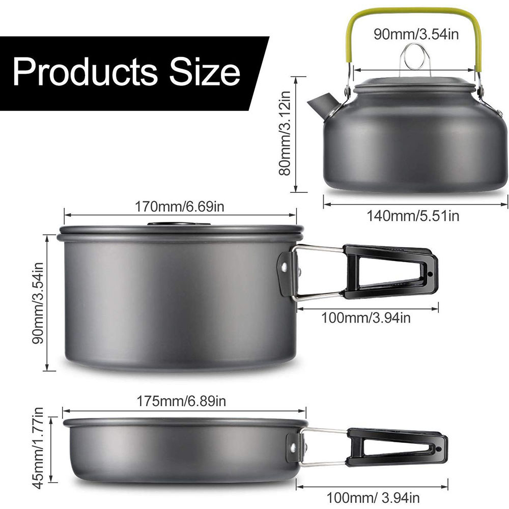 Outdoor Camping Cookware Set M - огляд і ціна Camping Cooking Pot Set