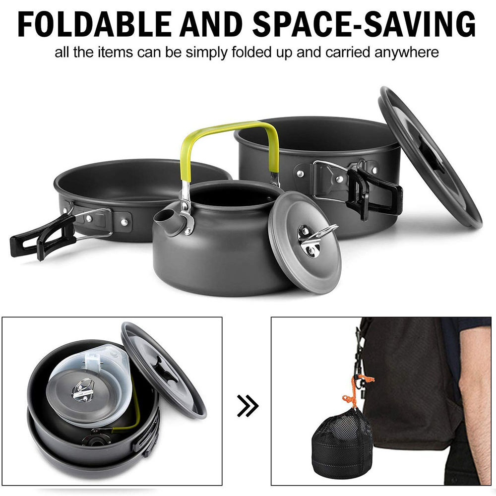 Outdoor Camping Cookware Set M - огляд і ціна Camping Cooking Pot Set