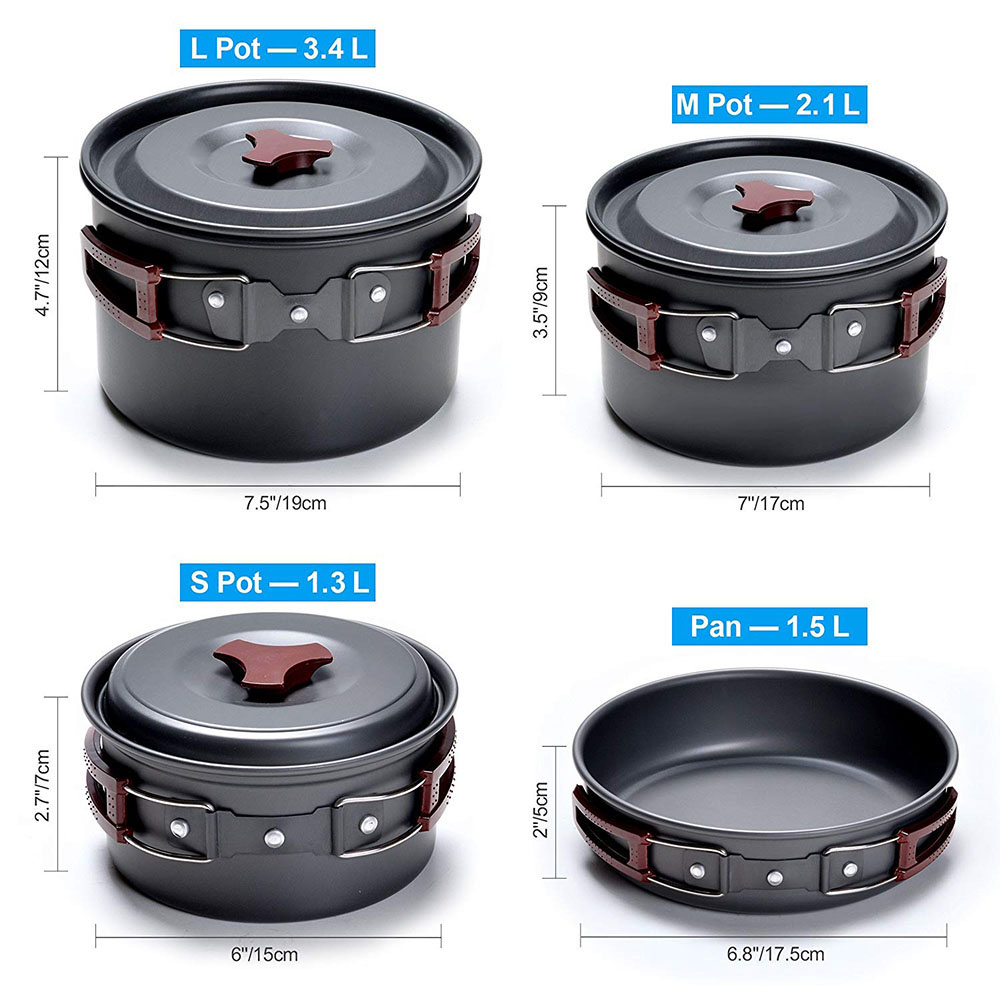 Outdoor Camping Cookware Kit N - огляд і ціна Camping Cooking Hardware