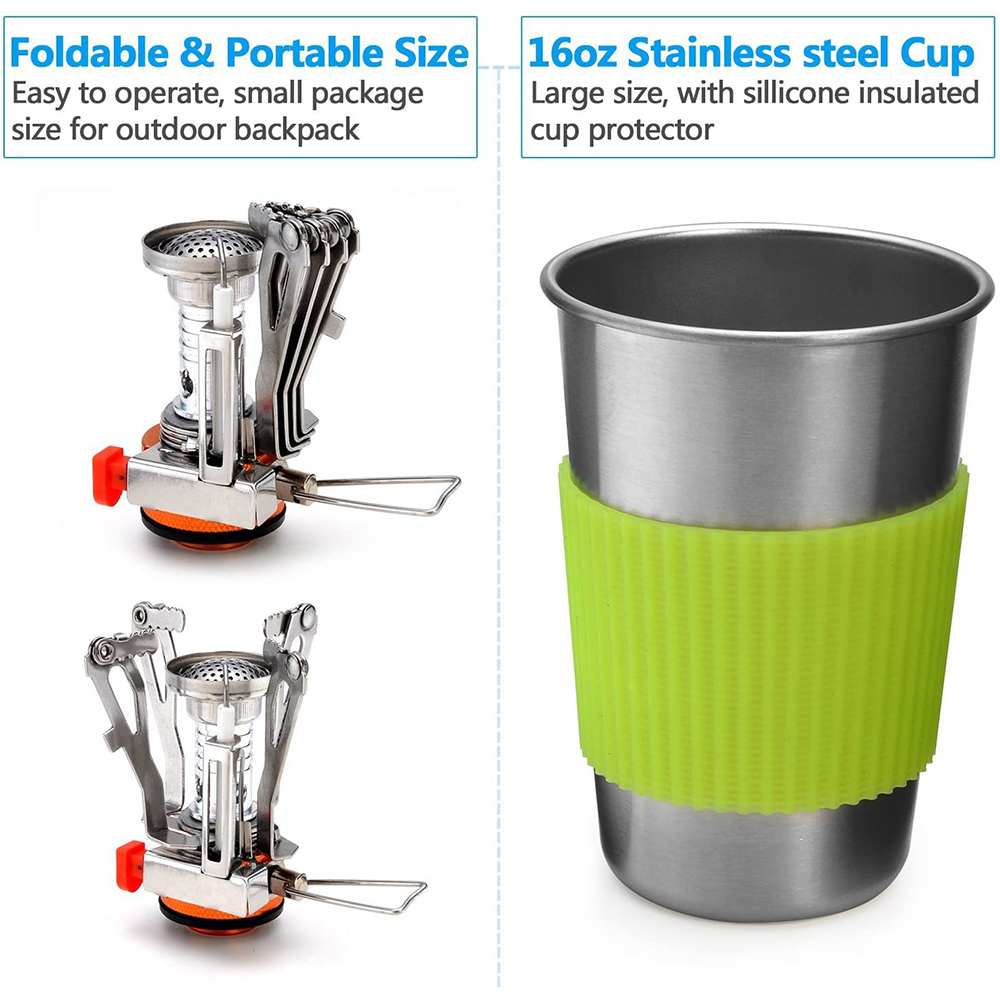 Camping Cookware Kit with Stov - огляд і ціна Camping Cooking Hardware