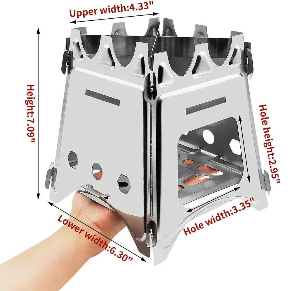 Portable Camping Wood Stove wi - огляд і ціна Camping Cooking Grate