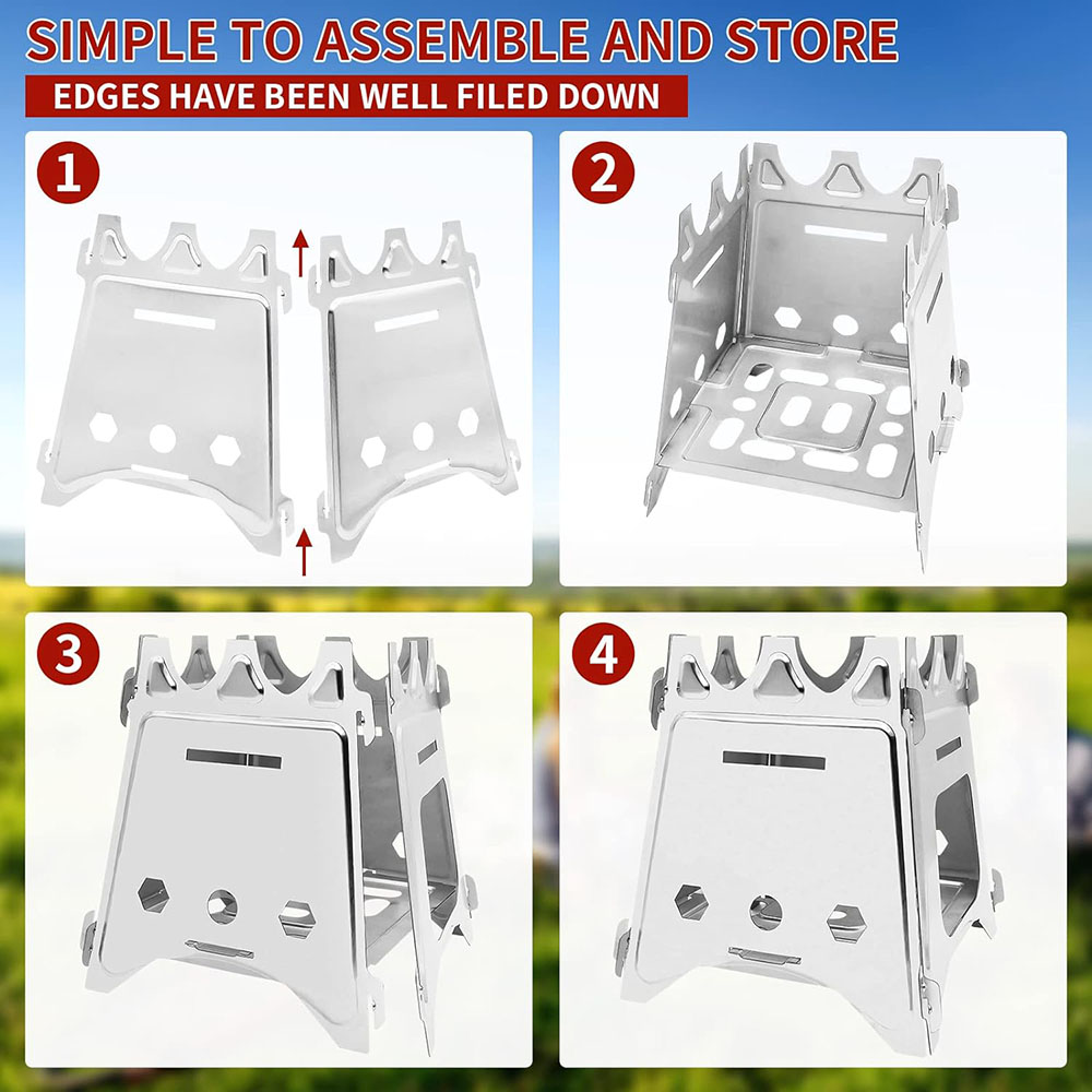 Portable Camping Wood Stove wi - огляд і ціна Camping Cooking Grate
