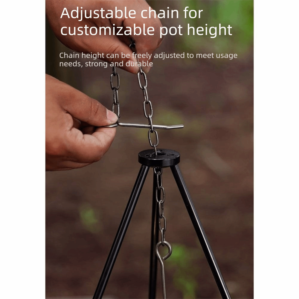 Portable Camping Tripod Adjust - огляд і ціна Camping Cooking Pot Tripod